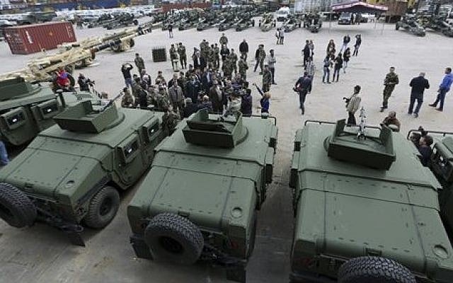 An illustrative photo of a handover ceremony of US weapons to the Lebanese army at Beirut's port in Lebanon on Sunday, Feb. 8, 2015. (AP Photo/Bilal Hussein) An illustrative photo of a handover ceremony of US weapons to the Lebanese army at Beirut's port in Lebanon on Sunday, Feb. 8, 2015. (AP Photo/Bilal Hussein)