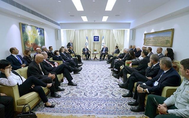 President Reuven Rivlin meets with Israeli business leaders on the issue of Arab employment (photo credit: Mark Neyman/GPO) President Reuven Rivlin meets with Israeli business leaders on the issue of Arab employment (photo credit: Mark Neyman/GPO)