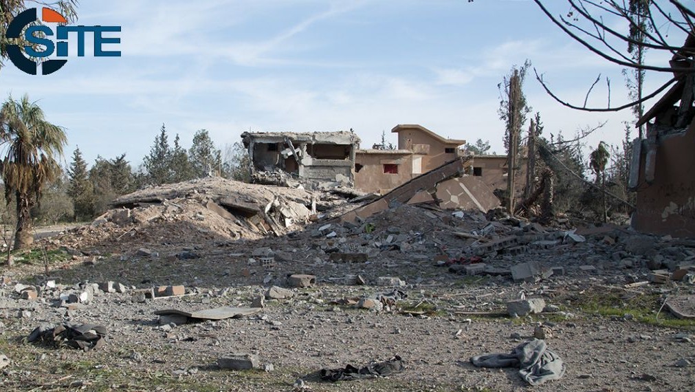 An image posted Friday, February 6, 2015 by the Islamic State allegedly showing the destroyed building in which the group claims US hostage Kayla Jean Mueller was being held. (Photo credit: SITE) An image posted Friday, February 6, 2015 by the Islamic State allegedly showing the destroyed building in Raqqa in which the group claims US hostage Kayla Jean Mueller was being held. (Photo credit: SITE)