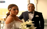 Daniel Fahima, a victim of the Burgas bombing, and Dana Levy, the woman who helped him recuperate, got hitched. (screen capture: Channel 10)