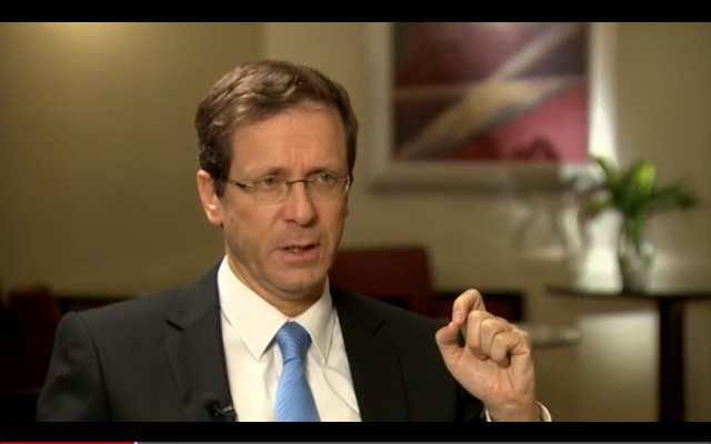 Zionist Union leader Isaac Herzog speaks to CNN, February 20, 2015 (CNN Screenshot)