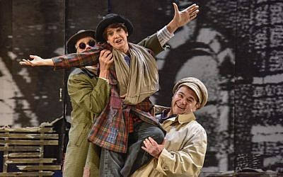 Performers (from left) Ken Cheeseman, Kathy St. George and Remo Airaldi in the new klezmer musical The King of Second Avenue, produced by the New Repertory Theatre outside Boston and based on a novel by Israel Zangwill (photo: ©Andrew Briliant/Brilliantpictures)