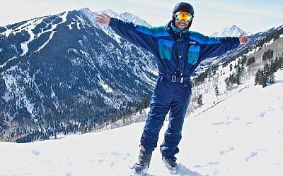Israeli army veteran Yinon Cohen, 31, surprised his ski instructors at Challenge Aspen with his determination to ski unaided except for his prosthetic legs. (photo credit: JTA/Nina Zale)
