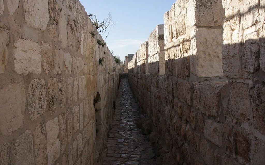 Between the walls of the Old City of Jerusalem (photo credit: Shmuel Bar-Am)