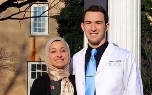 Deah Shaddy Barakat, 23, (R) and his wife Yusor Abu-Salha, 21 (L) (photo credit: YouTube screenshot) Deah Shaddy Barakat, 23, (R) and his wife Yusor Abu-Salha, 21 (L) (photo credit: YouTube screenshot)
