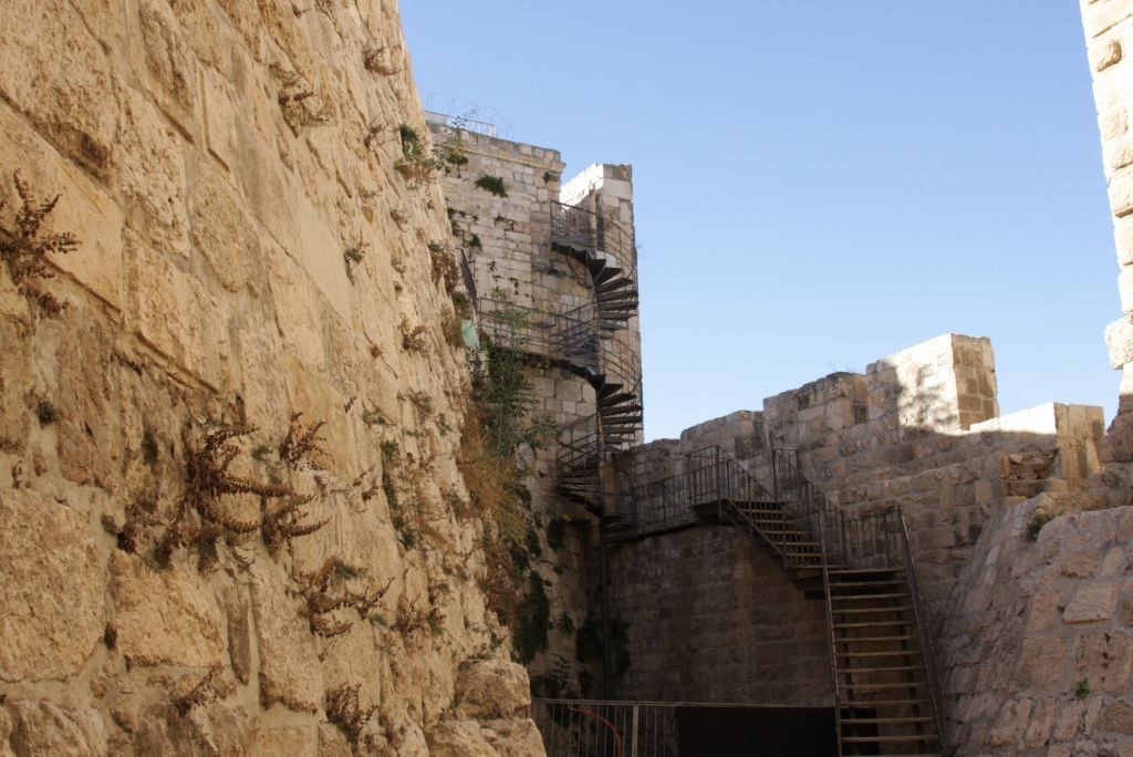 Climbing up for a better look: Stairs up to the Old City of Jerusalem ramparts (photo credit: Shmuel Bar-Am) Climbing up for a better look: Stairs up to the Old City of Jerusalem ramparts (photo credit: Shmuel Bar-Am)