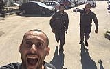 A staged selfie taken by rapper Tamer Nafar (photo credit: Tamer Naffar via Twitter)