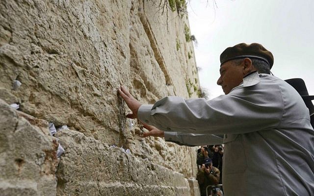 Eisenkot at the Kotel hours before his February 16, 2015 nomination to head of the IDF General Staff (photo credit: Judah Ari Gross/ IDF Spokesperson's Unit) Eisenkot at the Kotel hours before his February 16, 2015 nomination to head of the IDF General Staff (photo credit: Judah Ari Gross/ IDF Spokesperson's Unit)
