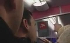 Alleged West Ham supporters chanting anti-semitic slogans in a video released to the internet February 22, 2015. (Screen capture via Twitter)
