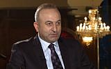 File: Turkish Foreign Minister Mevlüt Çavuşoğlu (screen capture: YouTube)