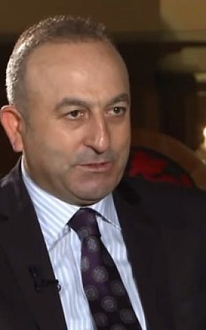 Turkish Foreign Minister Mevlüt Çavuşoğlu (photo credit: YouTube screenshot)