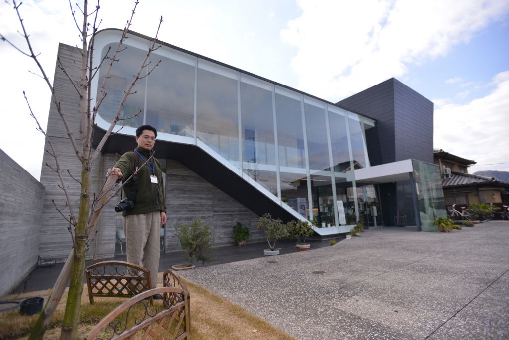 A cutting from the tree that grew outside Anne Frank's annex in Amsterdam stands at the entrance of the Holocaust Education Center in Fukuyama, Japan, situated about 60 miles from Hiroshima. (Cnaan Liphshiz/JTA) A cutting from the tree that grew outside Anne Frank's annex in Amsterdam stands at the entrance of the Holocaust Education Center in Fukuyama, Japan, situated about 60 miles from Hiroshima. (Cnaan Liphshiz/JTA)