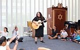 Shefa students and teachers preparing for Shabbat with music and song. (The Shefa School via JTA)