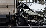 A Metro-North train collided with an SUV in Valhalla, NY, leading to six fatalities, including the driver of the car, February 3, 2015 (Photo credit: Andrew Burton/Getty Images/JTA)