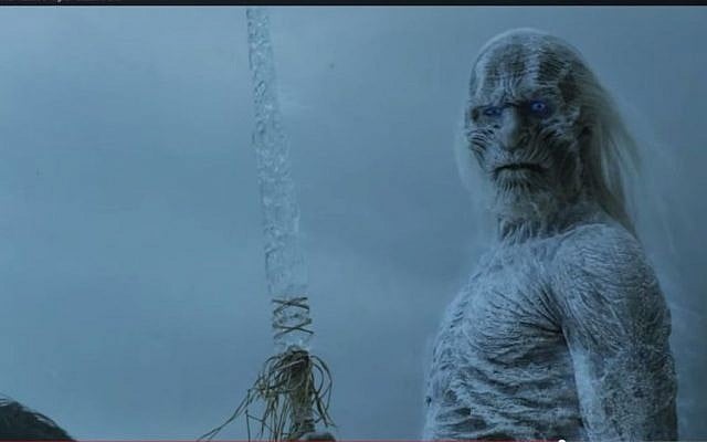 Whitewalkers from the hit HBO show 'Game of Thrones,' similar to what the newspapers are predicting for the snow storm in Israel. (screen capture: YouTube) Whitewalkers from the hit HBO show 'Game of Thrones,' similar to what the newspapers are predicting for the snow storm in Israel. (screen capture: YouTube)