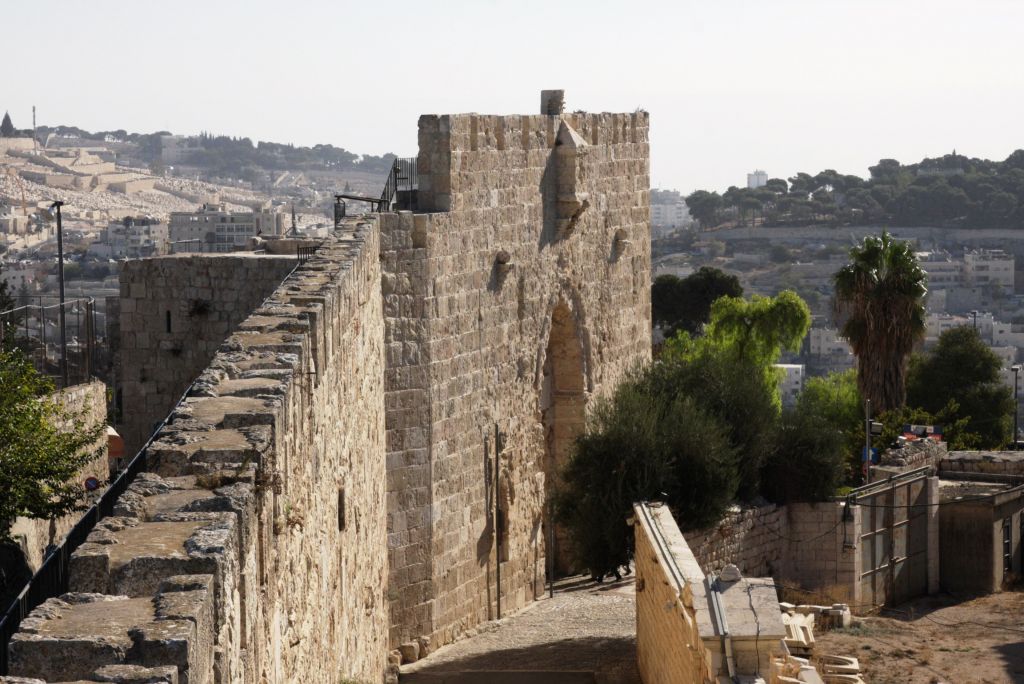 End of the walk: Zion Gate viewed from the Old City of Jerusalem ramparts (photo credit: Shmuel Bar-Am) End of the walk: Zion Gate viewed from the Old City of Jerusalem ramparts (photo credit: Shmuel Bar-Am)