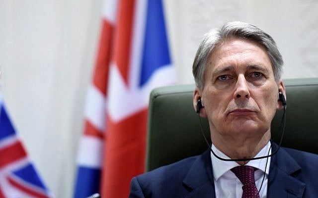 British Foreign Secretary Philip Hammond on March 23, 2015 (Photo credit: Fayez Nureldine/AFP) British Foreign Secretary Philip Hammond on March 23, 2015 (Photo credit: Fayez Nureldine/AFP)
