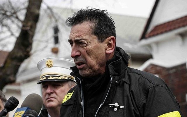 New York's Fire Commissioner Daniel Nigro speaks to reporters during a news conference in front of the House fire in the Midwood neighborhood in Brooklyn on March 21, 2015 in New York City (Photo credit: Kena Betancur/Getty Images/AFP)