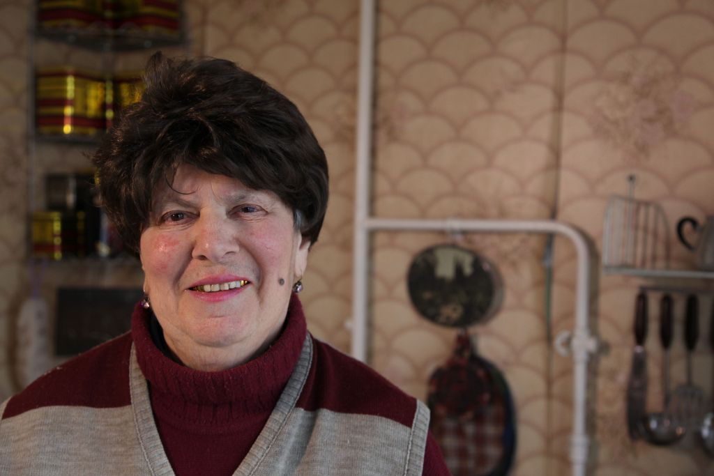 For 83-year-old Elena Lerner from Kramatorsk in eastern Ukraine, immigration to Israel is not a thought she entertains. (courtesy JDC) For 83-year-old Elena Lerner from Kramatorsk in eastern Ukraine, immigration to Israel is not a thought she entertains. (courtesy JDC)