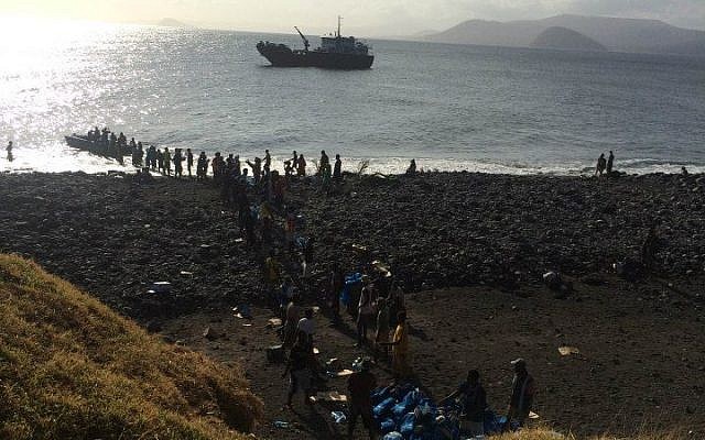 IsraAid volunteers helping locals on the cyclone-battered island-nation of Vanuatu, March 2011 (photo credit: courtesy)