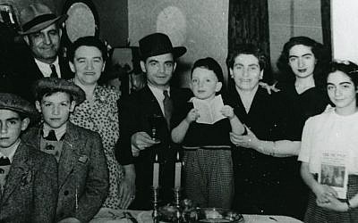 Switzer and Zysblat families celebrate Passover, Calgary, 1944 (Jewish Historical Society of Southern Alberta)