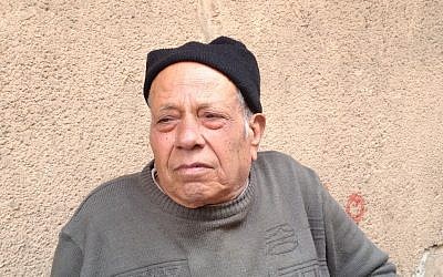 Retired construction worker Muhammad Jamil, Umm al-Fahm, March 17, 2015 (photo credit: Elhanan Miller/Times of Israel)