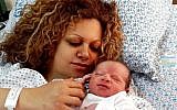 The widow of Jedan Assad gave birth to a baby boy on March 9, 2015. (photo credit: Courtesy)