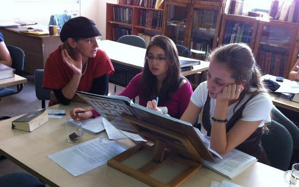 Illustrative: Talmud teacher Dr. Meesh Hammer-Kossoy with students at the Pardes Institute of Jewish Studies (courtesy Pardes Institute of Jewish Studies) Illustrative: Talmud teacher Dr. Meesh Hammer-Kossoy with students at the Pardes Institute of Jewish Studies (courtesy Pardes Institute of Jewish Studies)