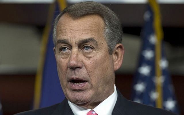 House Speaker John Boehner of Ohio speaks during a news conference on Capitol in Washington on March 19, 2015. (AP Photo/Molly Riley) House Speaker John Boehner of Ohio speaks during a news conference on Capitol in Washington on March 19, 2015. (AP Photo/Molly Riley)