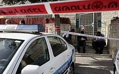 Illustrative image of a crime scene (photo credit: Abir Sultan/Flash 90)