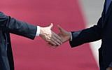 Illustration of a handshake. (photo credit: Kobi Gideon/GPO/FLASH90)