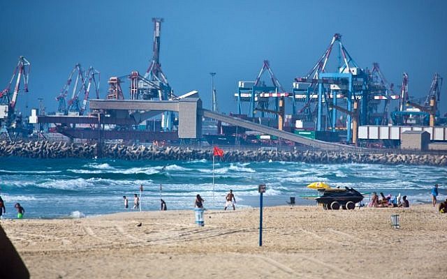 Illustrative: The port of the southern Israeli city of Ashdod, July 27, 2014. (Moshe Shai/Flash90) Illustrative: The port of the southern Israeli city of Ashdod, July 27, 2014. (Moshe Shai/Flash90)