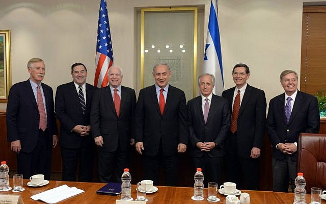 Benjamin Netanyahu meeting with US senators in Jerusalem on January 19, 2015. (photo credit: Haim Zach / GPO) Benjamin Netanyahu meeting with US senators in Jerusalem on January 19, 2015. (photo credit: Haim Zach / GPO)