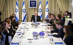 President Reuven Rivlin in Jerusalem on March 22, 2015, in a meeting with the Likud party. (photo credit: Mark Neyman/GPO)