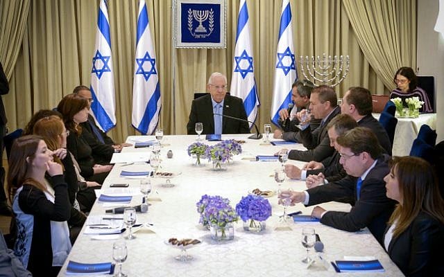 President Reuven Rivlin in Jerusalem on March 22, 2015, in a meeting with the Likud party. (photo credit: Mark Neyman/GPO) President Reuven Rivlin in Jerusalem on March 22, 2015, in a meeting with the Likud party. (photo credit: Mark Neyman/GPO)