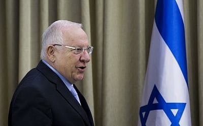 Israeli president Reuven Rivlin at the president's residence in Jerusalem on March 22, 2015. (Photo credit: Yonatan Sindel/Flash90)