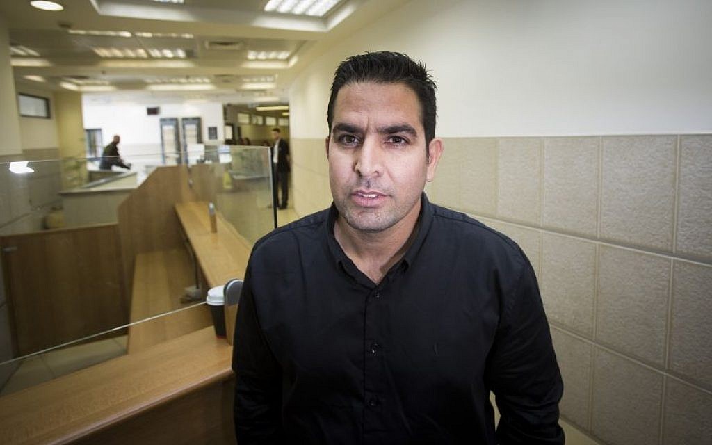 Menny Naftali, the former caretaker at the Prime Minister's Residence, at the Jerusalem District Labor Court, March 25, 2015. (Yonatan Sindel/Flash90)