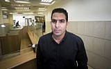 Menny Naftali, the former caretaker at the Prime Minister's Residence, at the Jerusalem District Labor Court, March 25, 2015. (Yonatan Sindel/Flash90)