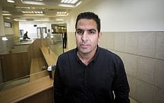 Menny Naftali, the former caretaker at the Prime Minister's Residence, at the Jerusalem District Labor Court, March 25, 2015. (Yonatan Sindel/Flash90)