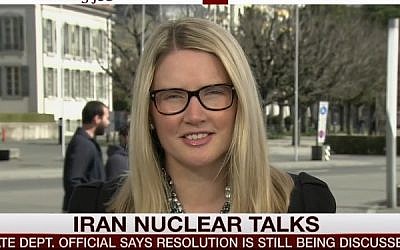 US State Department Deputy Spokesperson Mary Harf. (screen capture: MSNBC)