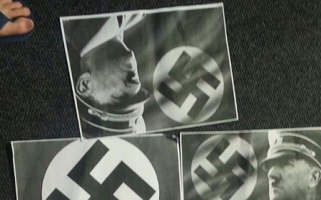 Images of Hitler and swastikas which were posted on pillars at the University of Cape Town, South Africa, Match 18, 2015 (photo credit: Saujs Cape Town, courtesy) Images of Hitler and swastikas which were posted on pillars at the University of Cape Town, South Africa, Match 18, 2015 (photo credit: Saujs Cape Town, courtesy)