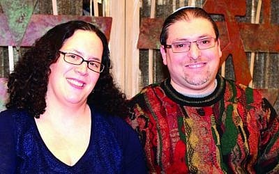 For Passover, a clergy couple's vegetarian seder menu
Cantor Jenna Greenberg and Rabbi Josh Ginsberg (Marshall Weiss/Dayton Jewish Observer/JTA)