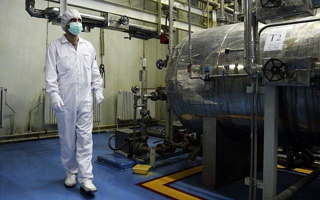 An Iranian technician walks through the Uranium Conversion Facility just outside the city of Isfahan, Iran, February 3, 2007. (AP/Vahid Salemi) An Iranian technician walks through the Uranium Conversion Facility just outside the city of Isfahan, Iran, February 3, 2007. (AP/Vahid Salemi)
