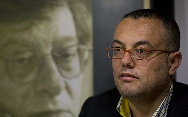 Palestinian novelist Atef Abu Saif in the West Bank city of Ramallah, March 1, 2015. (photo credit: AP/Nasser Nasser) Palestinian novelist Atef Abu Saif in the West Bank city of Ramallah, March 1, 2015. (photo credit: AP/Nasser Nasser)