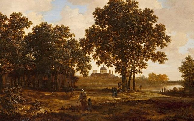 The painting 'Haagse Bos with view over Huis Ten Bosch Palace’ by 17th century Dutch artist Joris van der Haagen. The painting 'Haagse Bos with view over Huis Ten Bosch Palace’ by 17th century Dutch artist Joris van der Haagen.