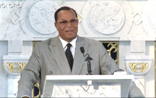 Nation of Islam leader Louis Farrakhan speaking at a Chicago mosque, March 1, 2015. (Photo credit: YouTube screenshot) Nation of Islam leader Louis Farrakhan speaking at a Chicago mosque, March 1, 2015. (Photo credit: YouTube screenshot)