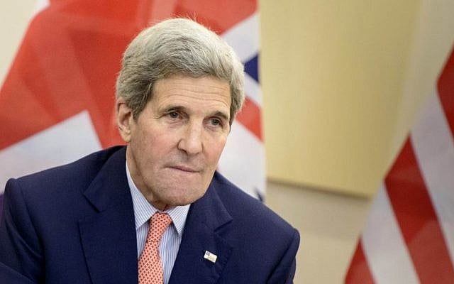 US Secretary of State, John Kerry waits for the start of a trilateral nuclear meeting at an hotel in Lausanne Saturday, March 28, 2015. (photo credit: AP/Brendan Smialowski, Pool) US Secretary of State, John Kerry waits for the start of a trilateral nuclear meeting at an hotel in Lausanne Saturday, March 28, 2015. (photo credit: AP/Brendan Smialowski, Pool)
