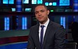 South African comedian Trevor Noah appearing on 'The Daily Show', December 2014. (screen capture: YouTube/Comedy Central)