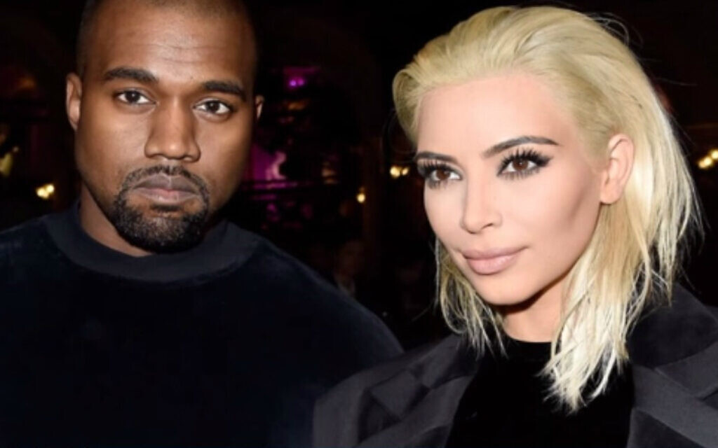 Kanye West and Kim Kardashian arrive in Israel for a short visit, March 2015. (YouTube screenshot)