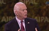 Senator Ben Cardin, D-Maryland, speaks at the AIPAC Policy Conference on March 1, 2015. (YouTube screenshot)